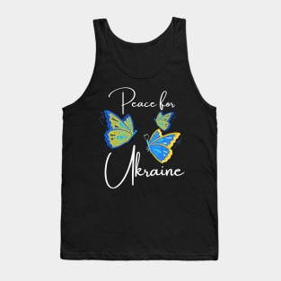 Peace for Ukraine Ukrainian Butterflies Ukraine Freedom Tank Top